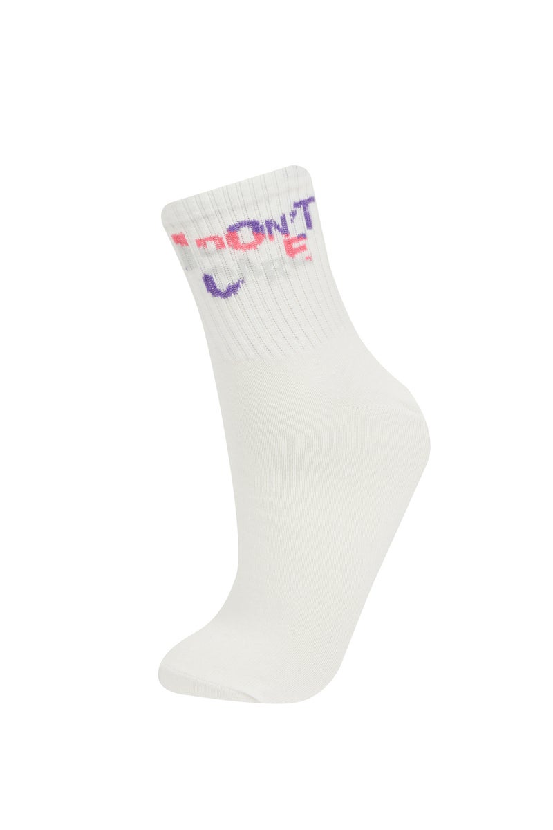 DeFacto Woman Slogan 3 piece Short Socks - Image 2
