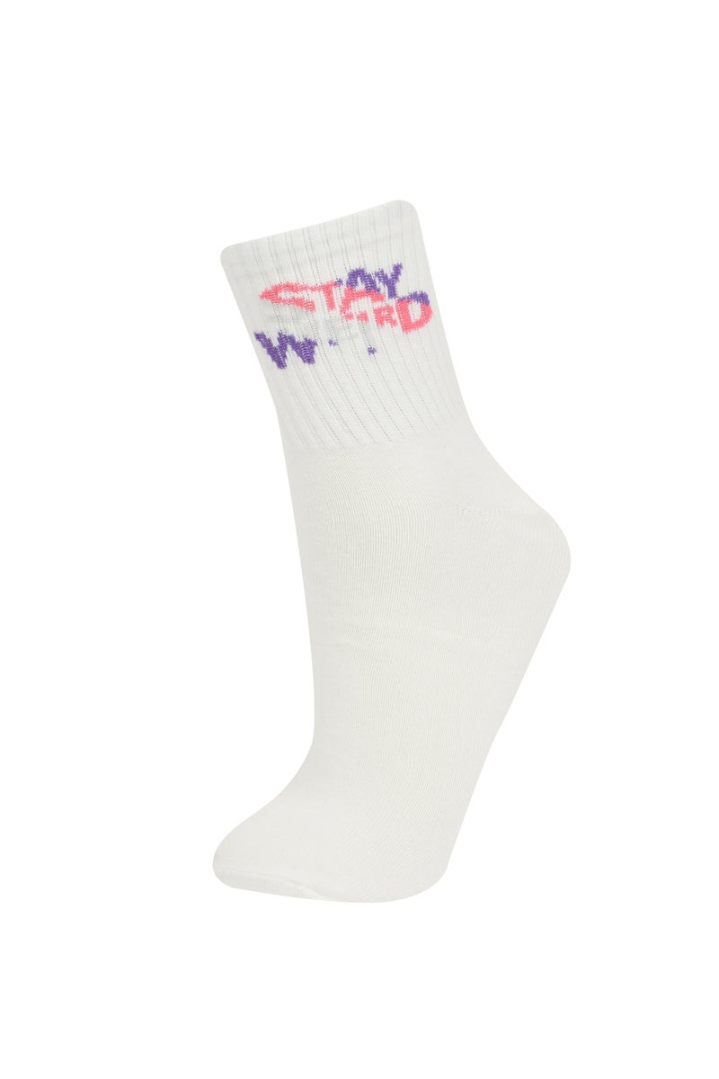 DeFacto Woman Slogan 3 piece Short Socks - Image 5
