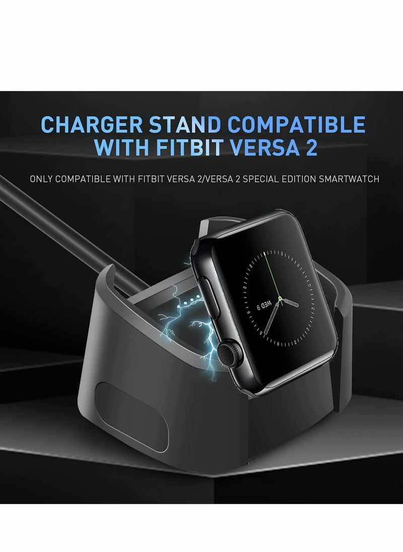Generic - Replacement Charger Compatible with Fitbit Versa 2, Charger Dock Cradle Replacement USB Charging Cable Cord Charger Stand Adapter for Fitbit Versa 2 Charging Station - Image 1