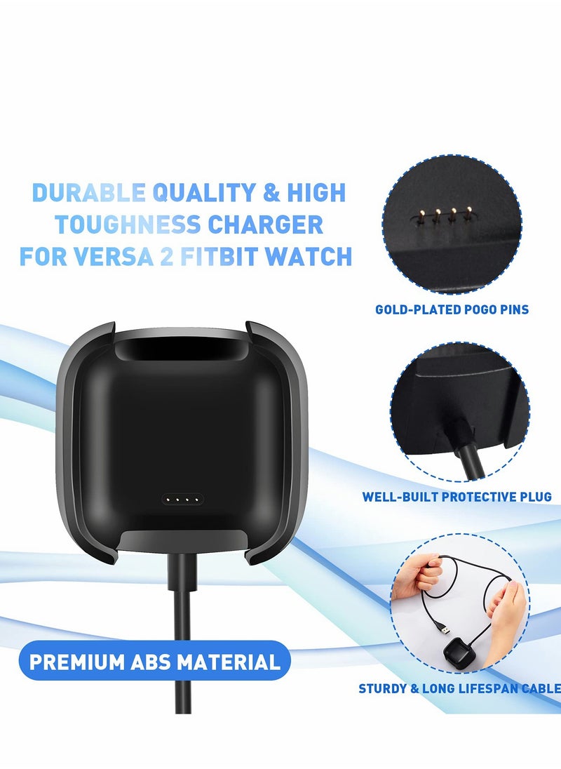 Generic - Replacement Charger Compatible with Fitbit Versa 2, Charger Dock Cradle Replacement USB Charging Cable Cord Charger Stand Adapter for Fitbit Versa 2 Charging Station - Image 1