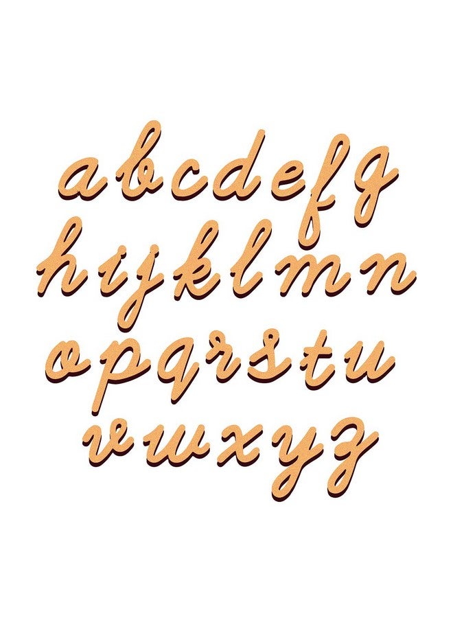 Webby Wooden Cursive Alphabets Letter & Numbers Set of 2 Educational Toy, 84 Pcs - Image 2