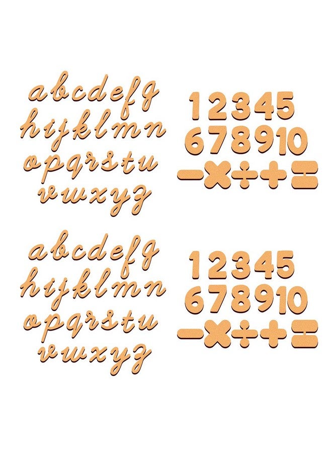 Webby Wooden Cursive Alphabets Letter & Numbers Set of 2 Educational Toy, 84 Pcs - Image 1