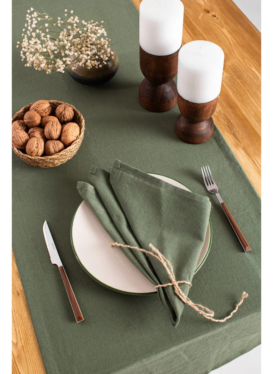 Wellstil 6 Pack Premium Linen Khaki Napkins 40 x 40