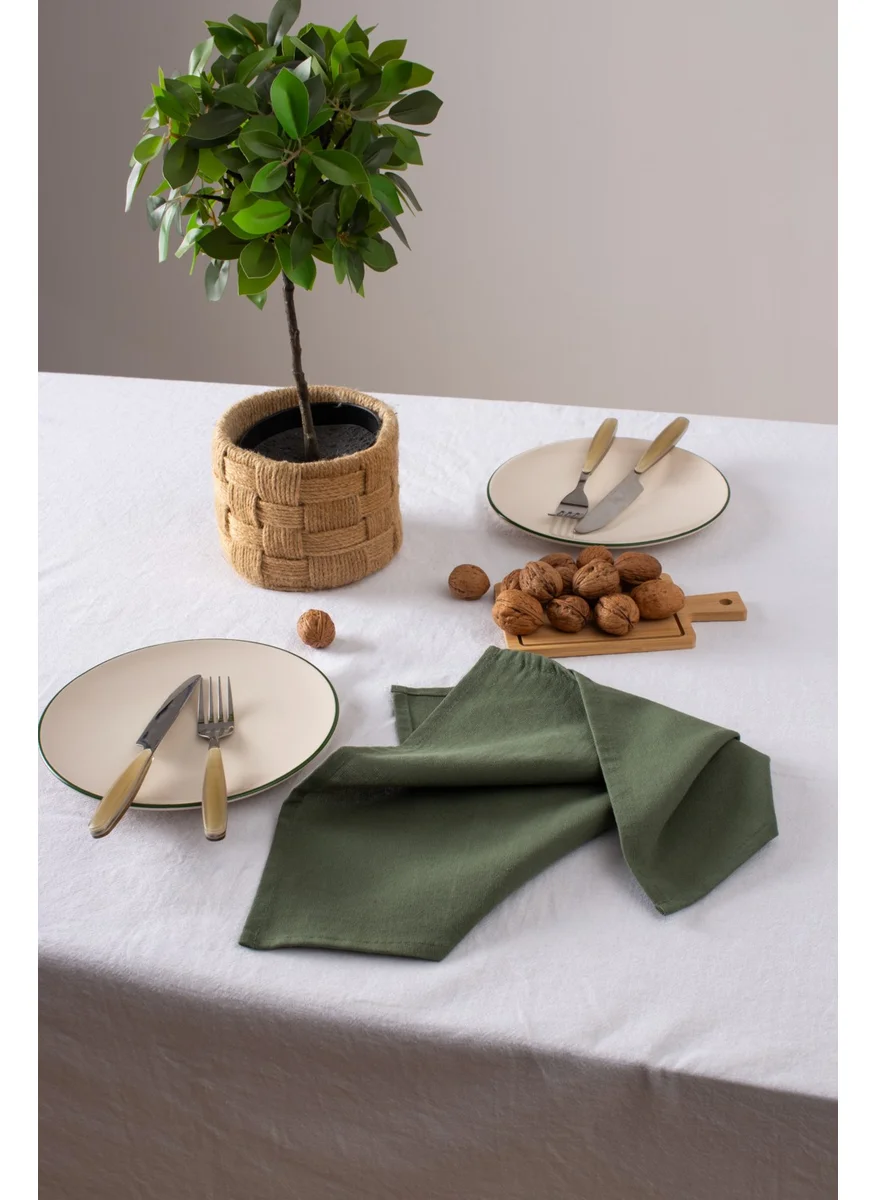Wellstil 6 Pack Premium Linen Khaki Napkins 40 x 40