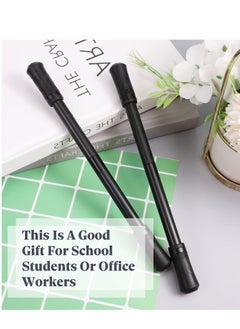 Y&D 2 Pieces Finger Spinning Pen, Rolling Pen Game Stunt with Tutorial, Release Stress Training Brain for Kids Adult Students Beginners (Black and Silver)  - Image 5