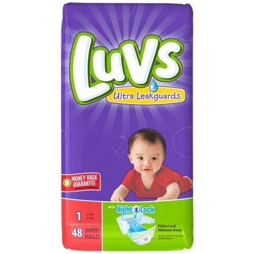 Luvs Stretch with Size 1 Ultra Leakguards Diapers 48 count per pack  2 per case
