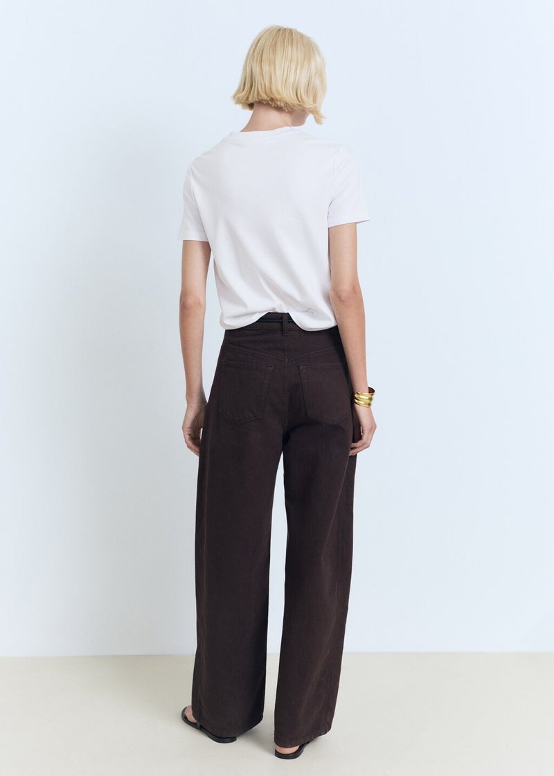 MANGO V-Neck Cotton T-Shirt  - Image 2