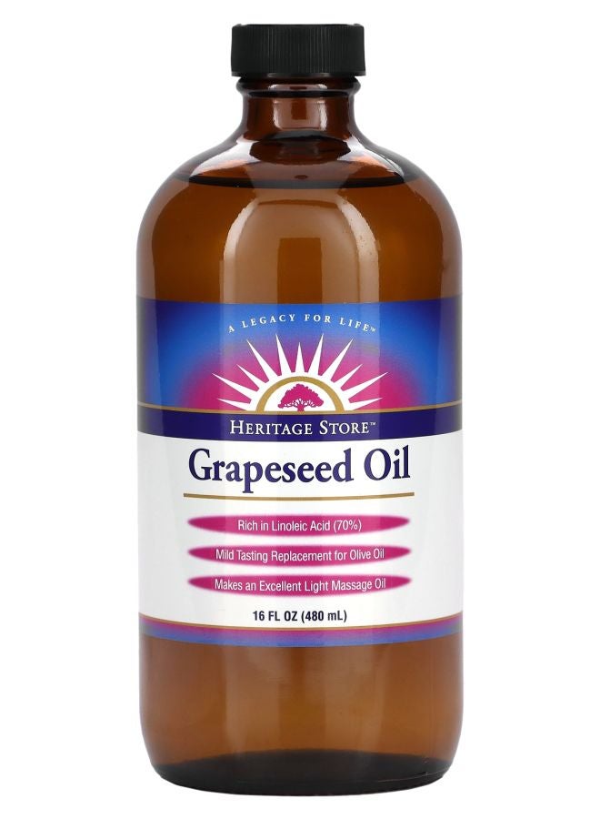 Heritage Store Grapeseed Oil 16 fl oz (480 ml) 
