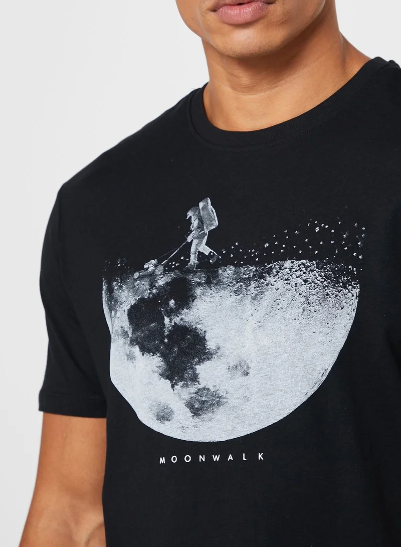 Reserved Moonwalk Crew Neck T-Shirt