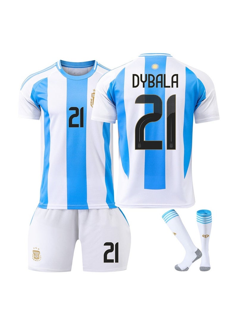 Taiahiro 3-piece set of Argentina team's No.21 new football jersey - Image 1