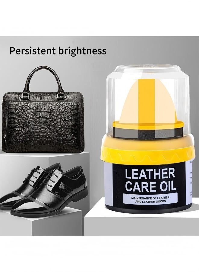 Leather Polish Cream，Self Shine Black Shoe Polish with Applicator Shoe Cream Shoe Shine Sponge Kit Shoe Shiner for Leather Boots and Shoes Care, Protects Leather from Scuffs and Scratches（Black 40g） - Image 5