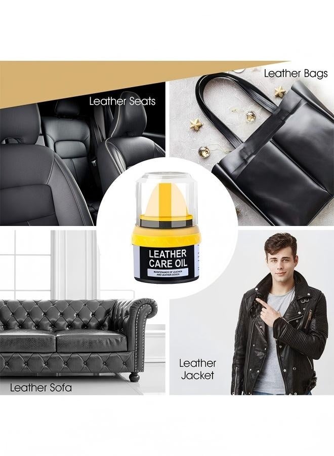 Leather Polish Cream，Self Shine Black Shoe Polish with Applicator Shoe Cream Shoe Shine Sponge Kit Shoe Shiner for Leather Boots and Shoes Care, Protects Leather from Scuffs and Scratches（Black 40g） - Image 4
