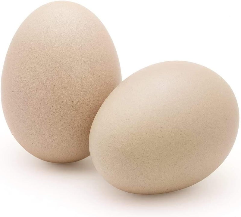SunGrow Fake Wooden Eggs to Train Birds from Laying in The Nesting Boxes & to Stop from Eating Own Eggs, Brown Color, 2 Pack Suitable for Chicken and Duck - Image 2
