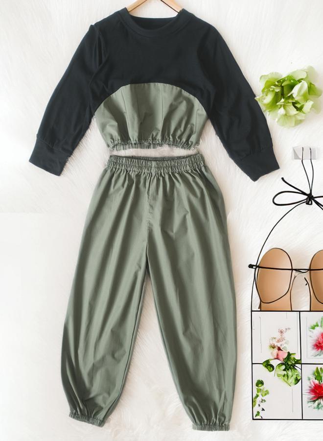 بيلا مودا طقم منسق من بنطال بلوزة بأكمام طويلة - Image 1