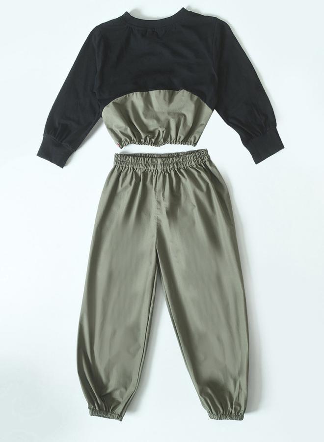 بيلا مودا طقم منسق من بنطال بلوزة بأكمام طويلة - Image 2