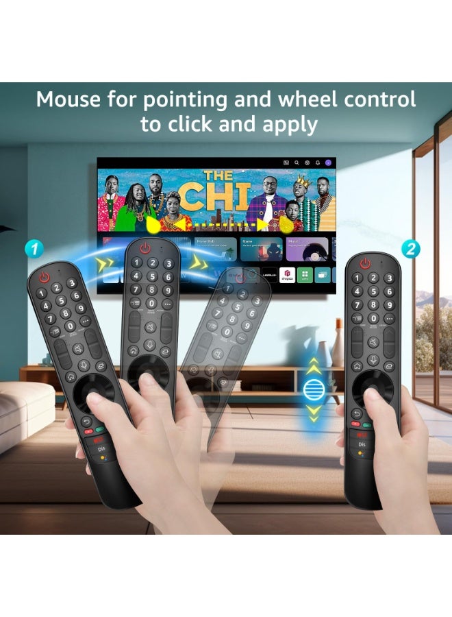 Magic Remote for LG Smart TV, Replacement Remote Control for LG OLED EVO/OELD/QNED/QLED/NanoCell/UHD 4K 8K Smart TV with Voice & Pointer - Image 2