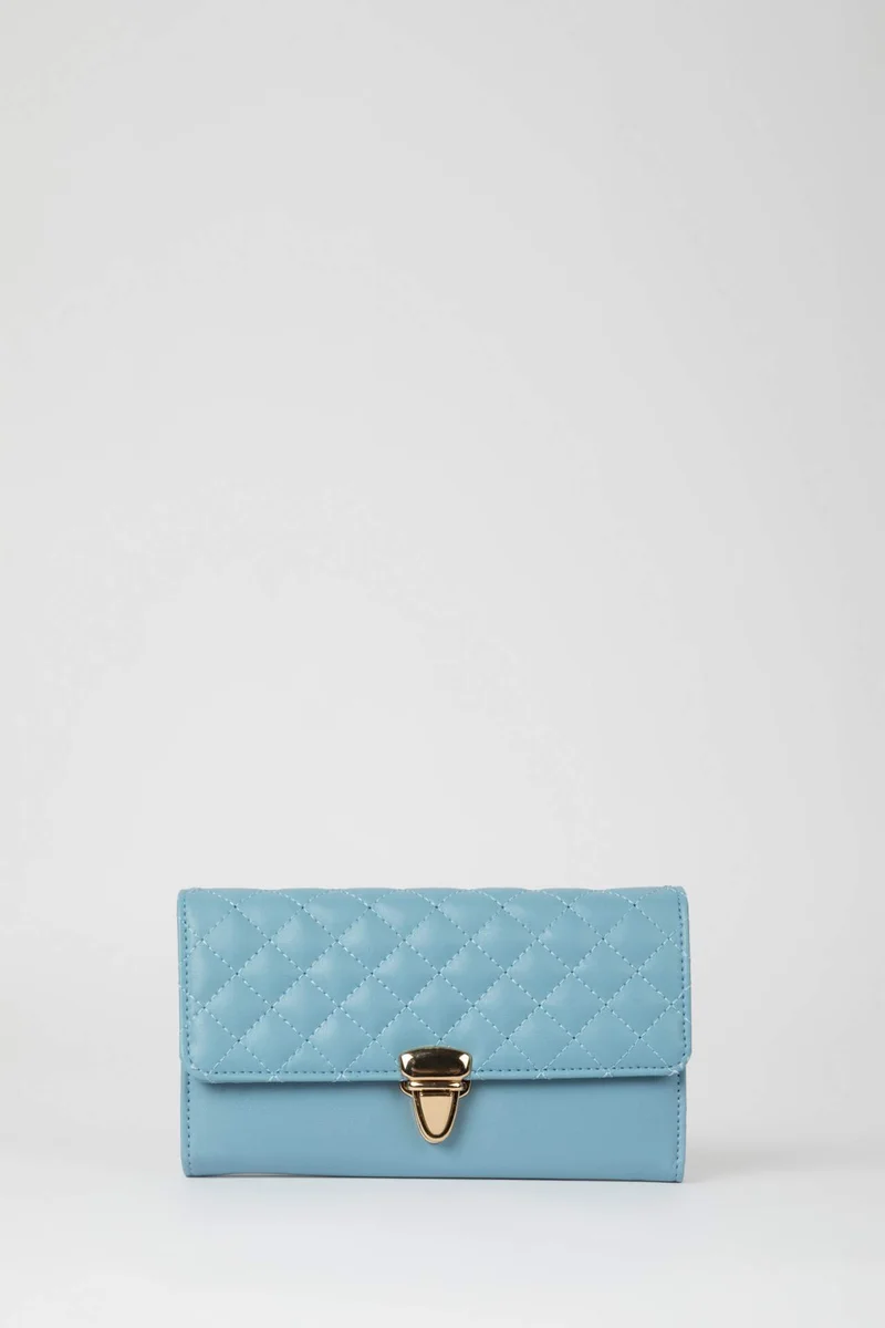 ديفاكتو Woman Quilted Faux Leather Wallet