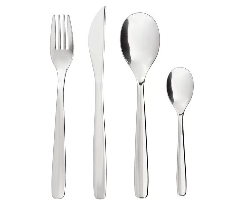 16-Piece Stainless Steel Cutlery Set, Forks, Knives, Spoons and Teaspoons Flatware Set for Dining Table, Service for 4 - Image 1