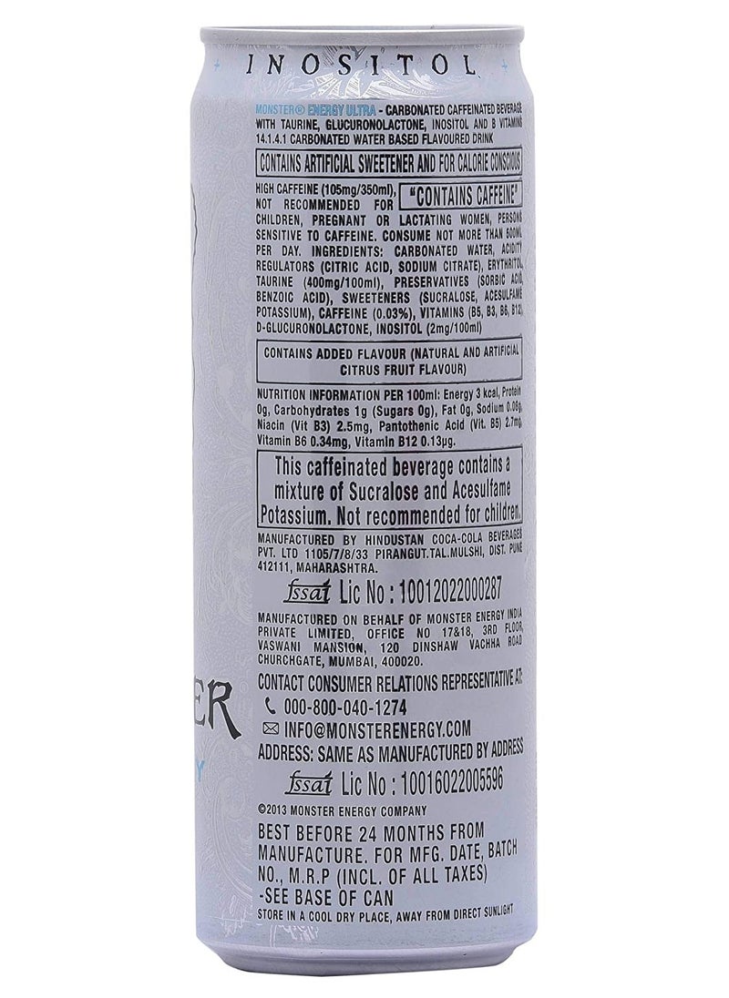 Monster - Energy Drink Zero Sugar Ultra Pack of 12 (250ml Each) - Image 1