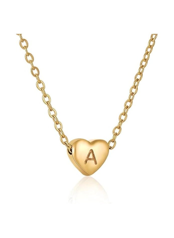Fayrouz Jewellery Initial Letter Heart Pendant Necklace 