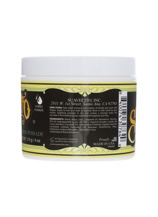 SUAVECITO Suavecito Hybrid Pomade 4 oz, 1 Pack - Hair Pomade For Men - Medium Hold High Shine Hybrid Water And Oil Formula - Reworkable - Easy To Wash Out - All Day Hold For All Hair Styles  - Image 3