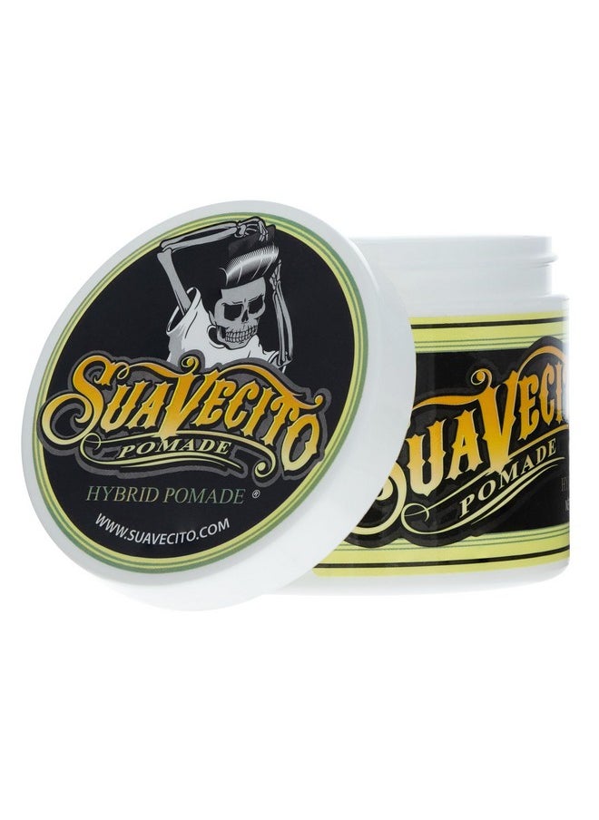 SUAVECITO Suavecito Hybrid Pomade 4 oz, 1 Pack - Hair Pomade For Men - Medium Hold High Shine Hybrid Water And Oil Formula - Reworkable - Easy To Wash Out - All Day Hold For All Hair Styles  - Image 2