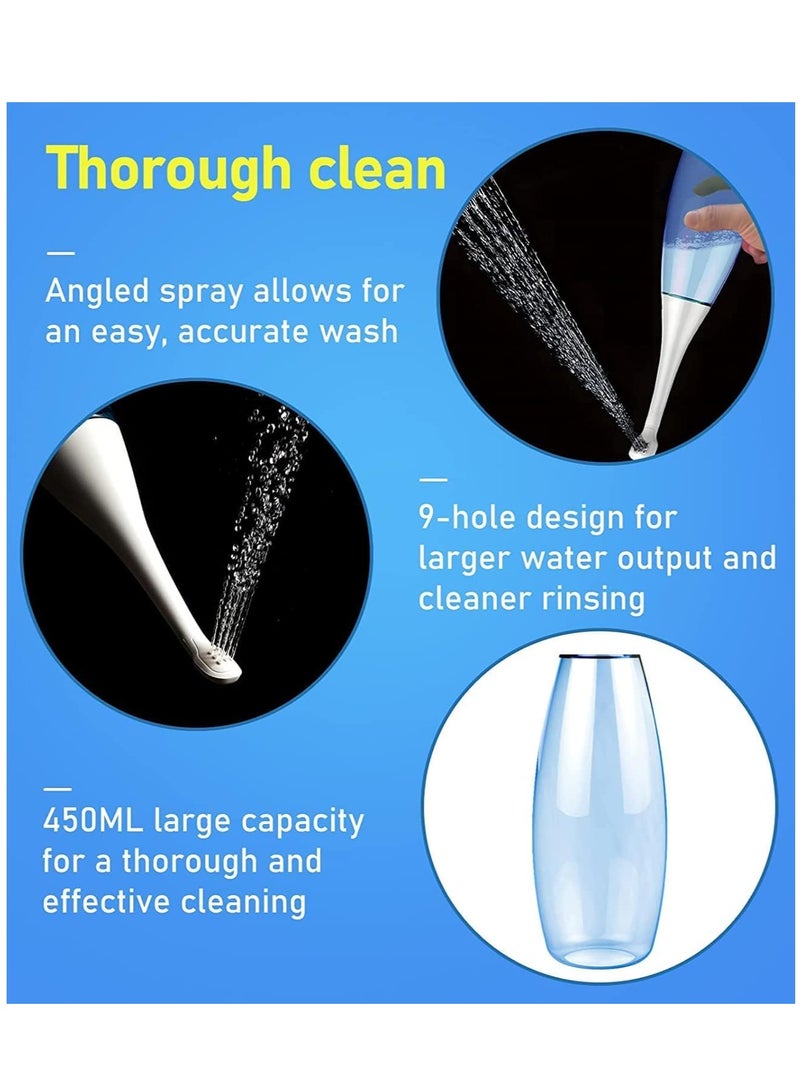SYOSI Portable Bidet Peri Bottle for Postpartum Care Peri Bottle for Postpartum Essentials 450ml Portable Bidet with Travel Bag for Travel Bidet  - Image 5