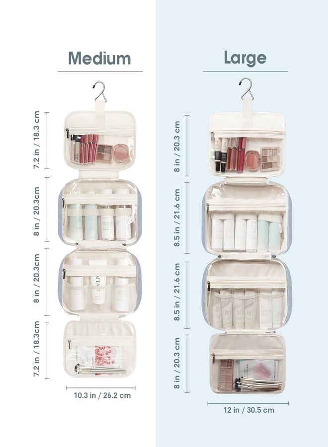 Narwey Hanging Toiletry Bag for Women Travel Makeup Bag Organizer Toiletries Bag for Travel Size Essentials Accessories Cosmetics (Greyish Blue (Medium)) - Image 5