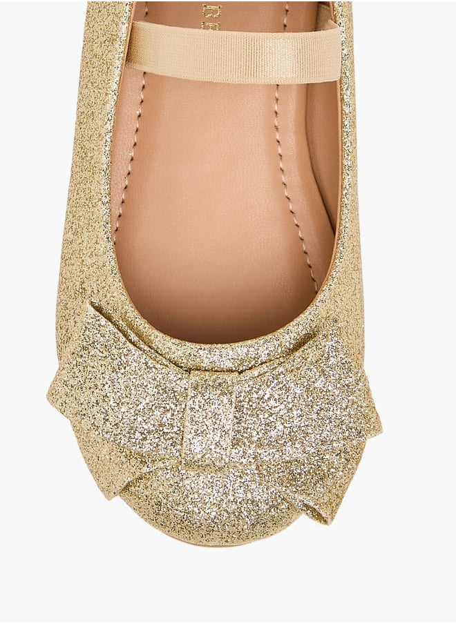 Flora Bella By Shoexpress Girls Bow Embellished Ballerina Shoes With Elasticated Strap  - Image 4