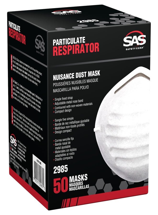 SAS Safety 2985 Non-toxic Dust Mask Box of 50 - Image 2