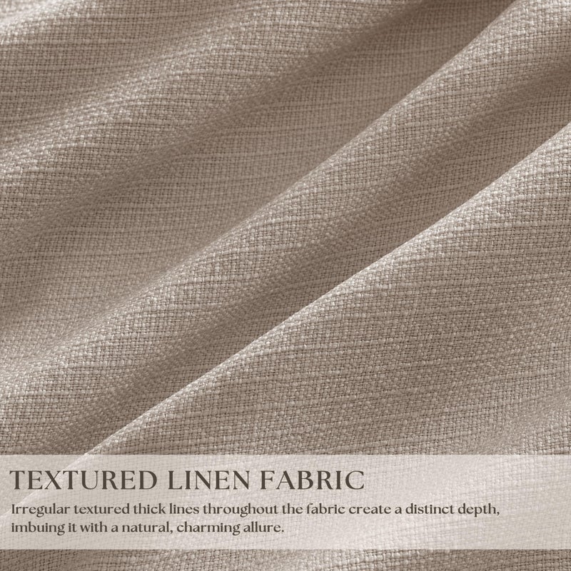 TWODRAPES Blackout Pinch Pleat 100 Inch Curtains 2 Panels Set for Living Room Bedroom Farmhouse Farmhouse Pinch Pleated Back Tab Thermal Insulated 100% Black Out Window Curtain 100 Inch Length Taupe Burlywood - Image 2
