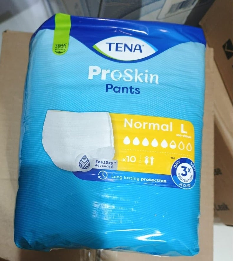 Tena Normal Pants Style | Adult Diaper Large Size (L) | Unisex | Waist Size 39-53 inch | 100-135cms | Long Lasting Protection | Odour Neutralizer | 10 Units - Image 2