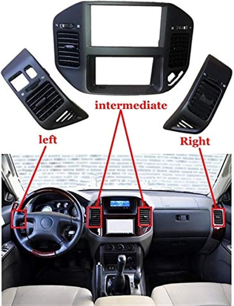 QASULER Car Dashboard AC Vent Outlet for Mitsubishi Pajero - Image 2