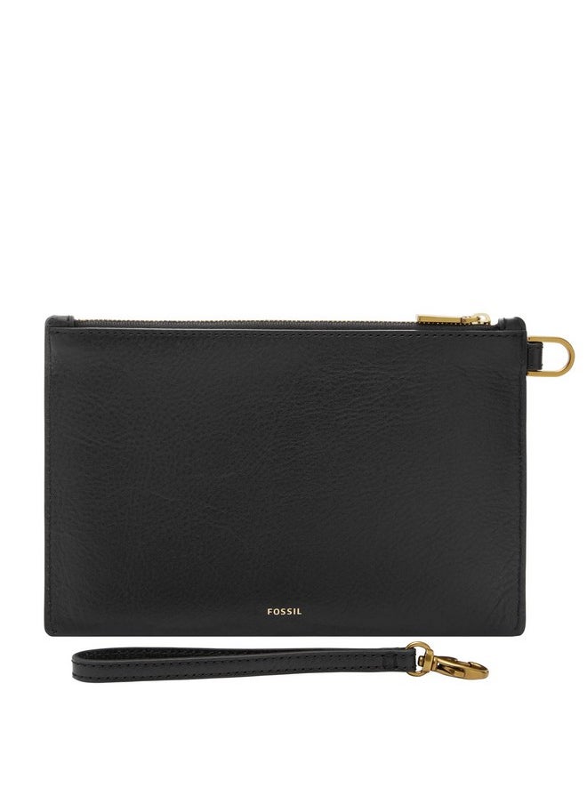 FOSSIL Women'S Wristlet Leather Wallet Wristlet Wallet Black (Model: Slg1557001)  - Image 2