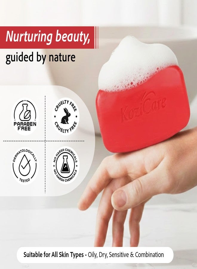 Kozicare Tomato Soap with Kojic Acid & Vitamin A B C | Skin Brightening & Lightening | Removes Dark Spots & Hyperpigmentation | Glowing Skin Bath Bar for Men & Women | 75 g - Image 4