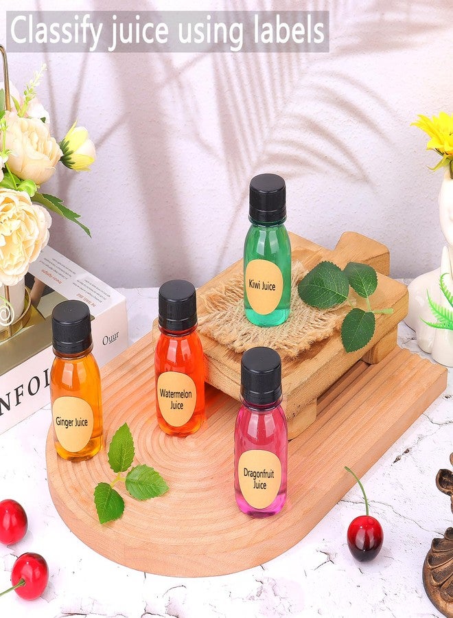 Barafat 42 Pcs 2oz Plastic Bottles for Liquids,Small Shot Bottles with Lids Bulk Portable Travel Bottles Reusable Clear Shot Containers Mini Empty Bottles with Scale and Labels for Juice Ginger Sauce - Image 2
