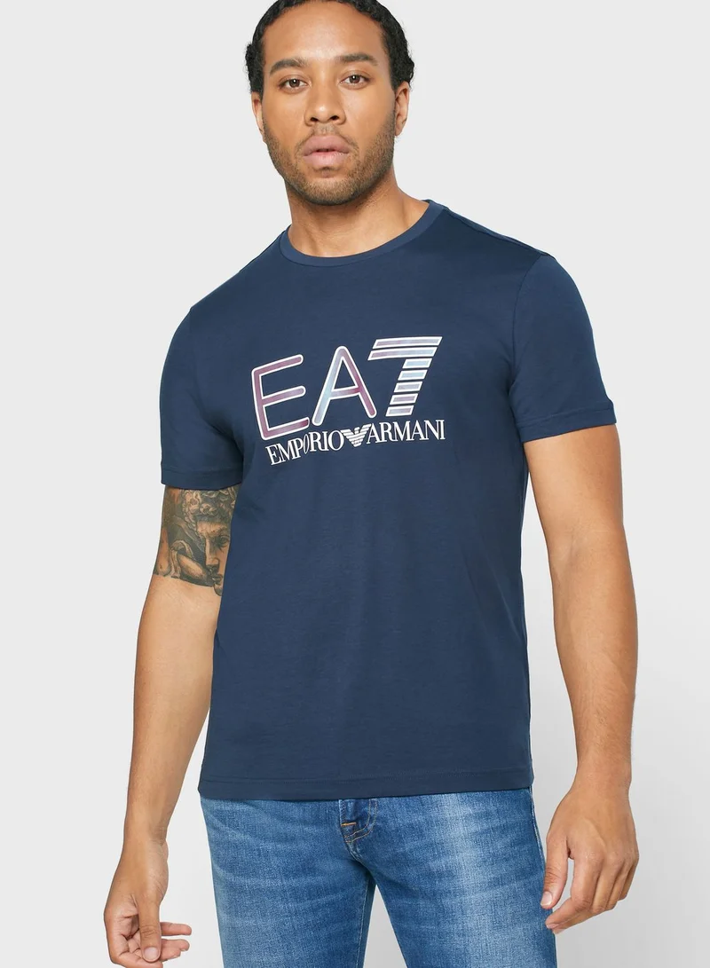 EA7 Emporio Armani Logo Crew Neck T-Shirt