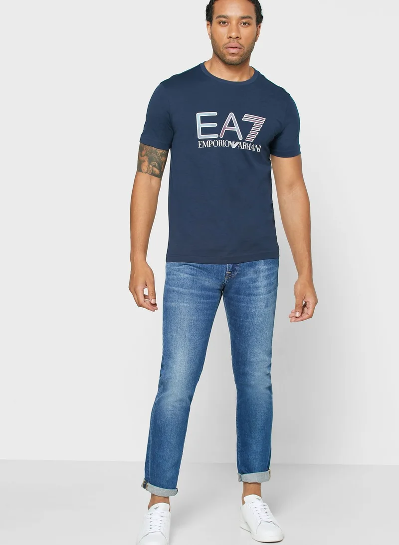 EA7 Emporio Armani Logo Crew Neck T-Shirt