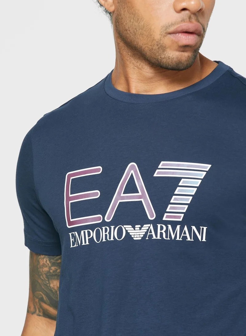 EA7 Emporio Armani Logo Crew Neck T-Shirt