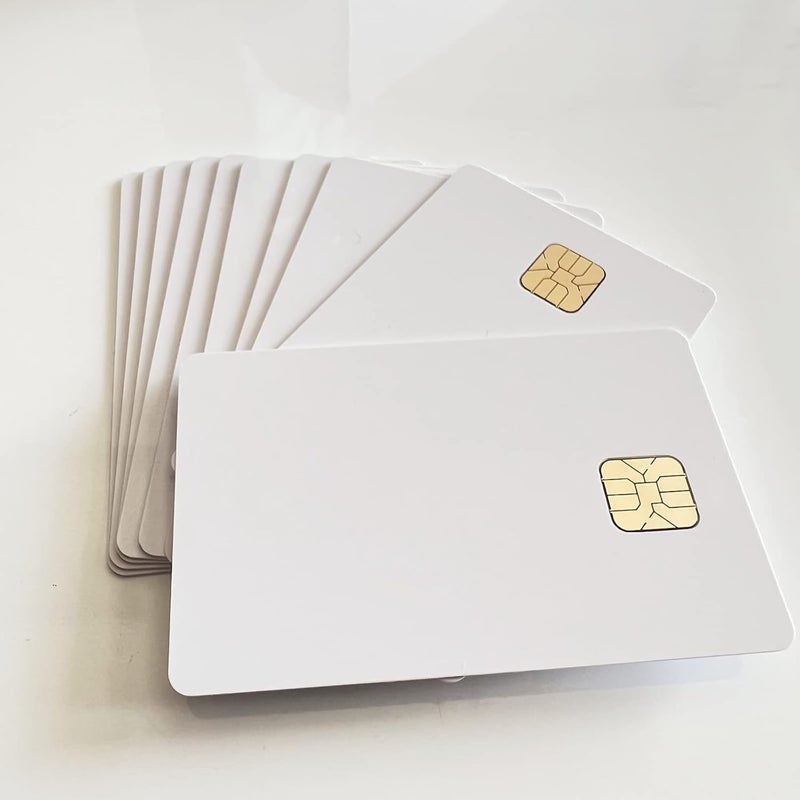 XCRFID بطاقة ذكية AT24C64 مع ذاكرة EEPROM سعة 64K معيار ISO 7816 بطاقة PVC بيضاء فارغة 10 قطع - Image 2