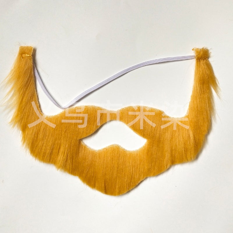 Halloween Fake Beard Simulation Beard Party Dress Up Santa Claus White Beard Props Black Whiskers - Image 5