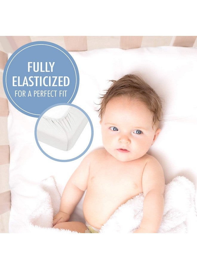 Kushies Organic Jersey Crib Fitted Sheet, Off-White - Image 4