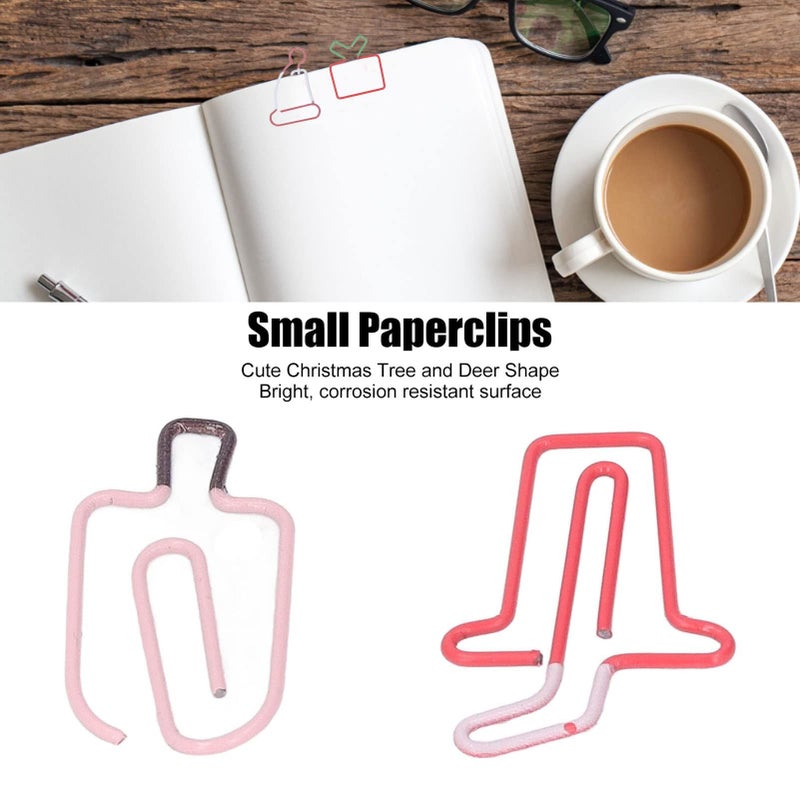 Metallic Paper Clips Rustproof 100PCS Cute Mini Paper Clips for Office School Home Use - Image 5