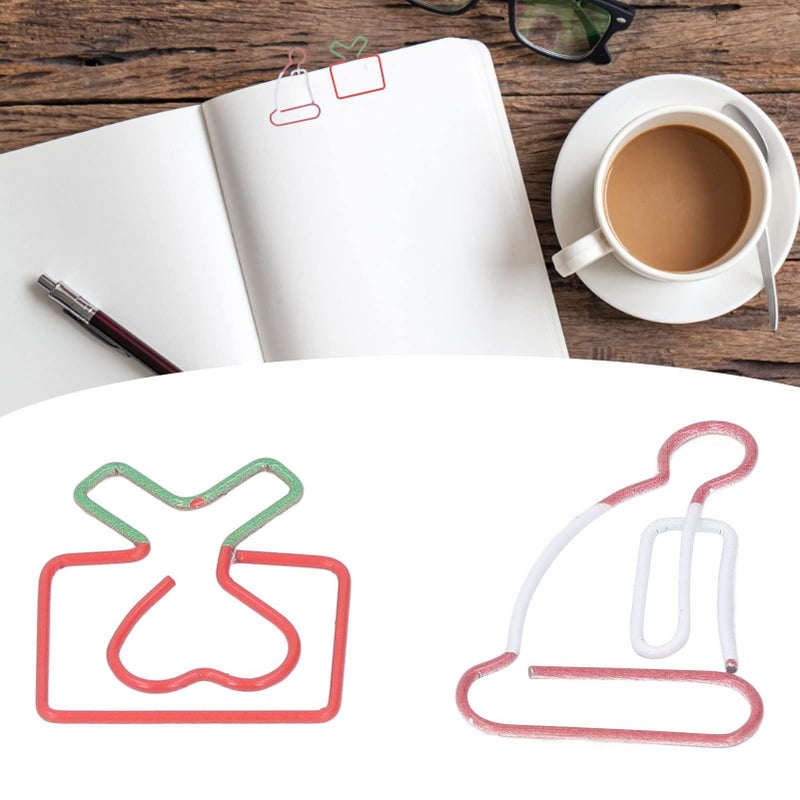 Metallic Paper Clips Rustproof 100PCS Cute Mini Paper Clips for Office School Home Use - Image 3