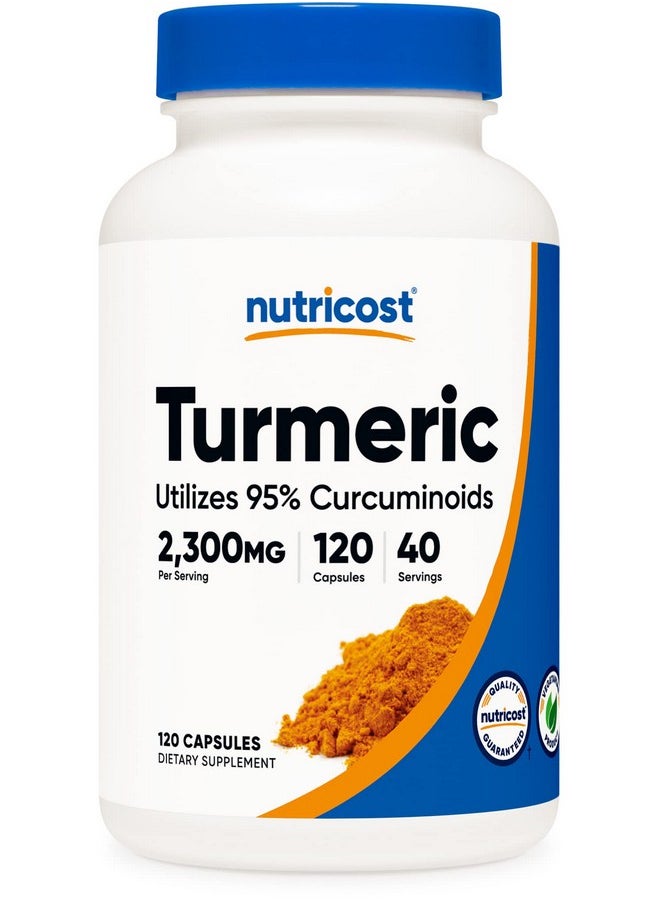 Nutricost - Turmeric Curcumin With Bioperine And 95% Curcuminoids 2300Mg 120 Capsules Veggie Capsules 767Mg Per Cap 40 Servings Gluten Free Non Gmo - Image 1