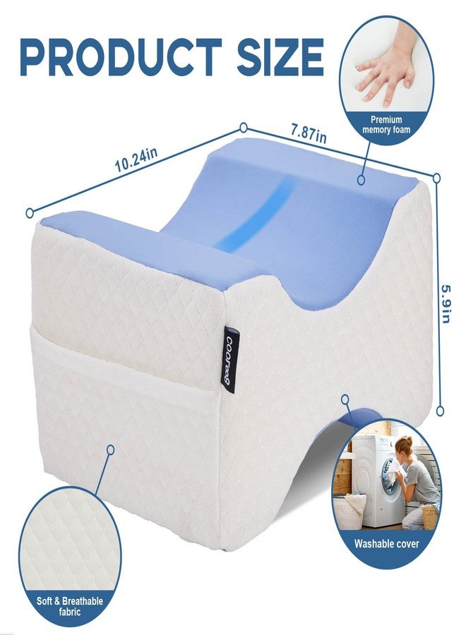 cooloo8 Side Sleeper Pillow, Knee Pillow for Side Sleepers, Sciatica Pain Relief Pillow (Blue) - Image 2