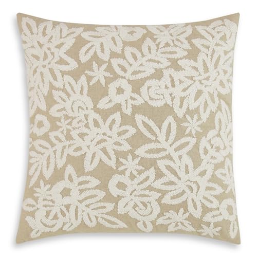 Haus & Kinder Embroidered Cushion Cover 16x16 Inch Set of 1 Premium Cotton Decorative Throw Pillow Cover for Sofa Couch Bed Soft Breathable Square Cushion Case Living Room Home Decor 40x40 cm Cushions - Image 2