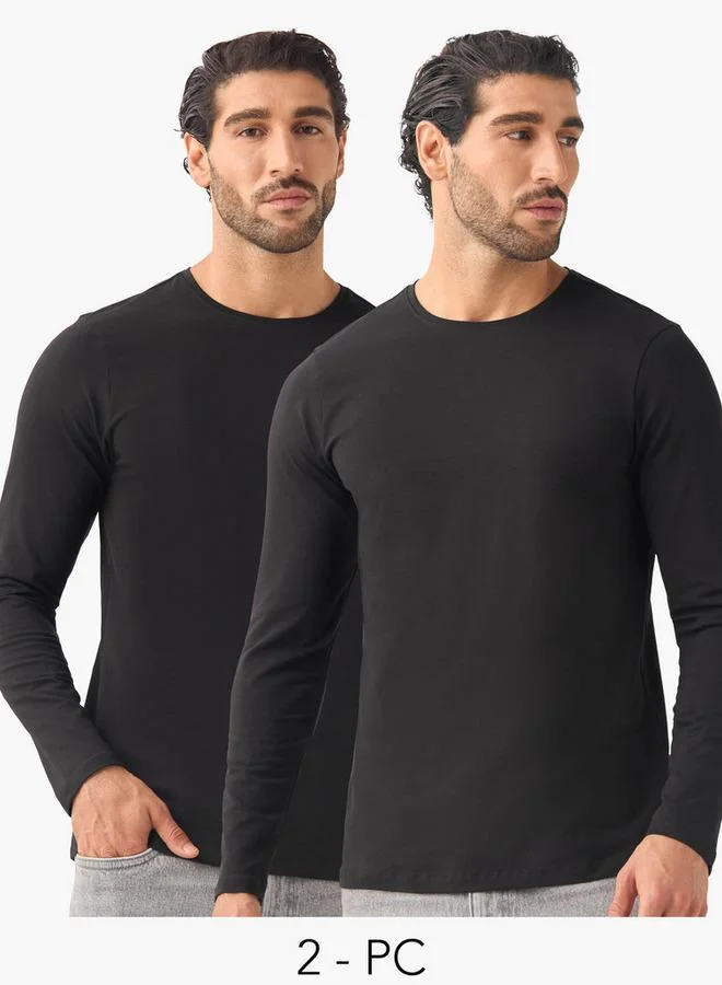 Splash FAV Set of 2   Slim Fit Crew Neck T shirt