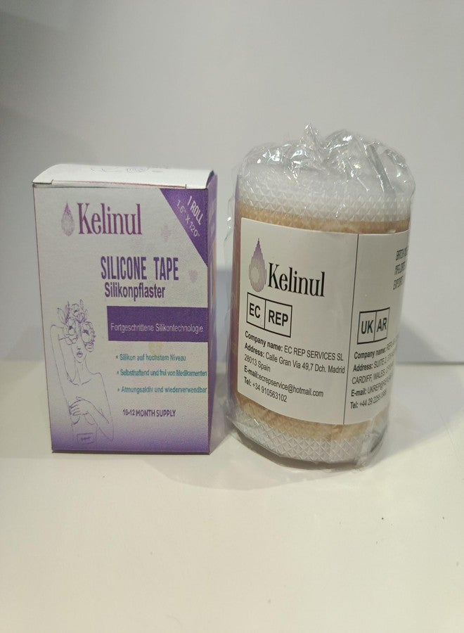 Kelinul شرائح سيليكون لعلاج الندبات (1.6 × 120" لفة) شريط سيليكون لإزالة الندبات لتنعيم وتسطح الندبات، حب الشباب، جراحة القيصرية، جراحة الكيلويد، إزالة غير مؤلمة، قابلة لإعادة الاستخدام، قابلة للغسل، إمداد لمدة 10-12 شهر - Image 5