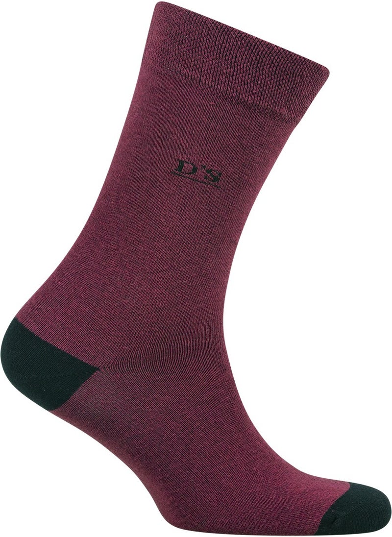 D'S DAMAT - جوارب قطن رجالية من Ds Damat ملونة بوردو - Image 1